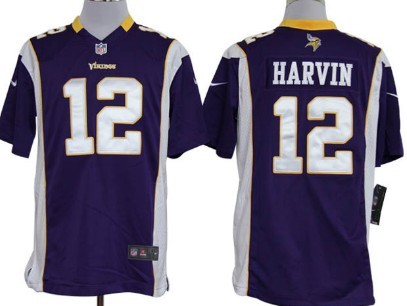 Minnesota Vikings 12 Percy Harvin Purple Game Jersey